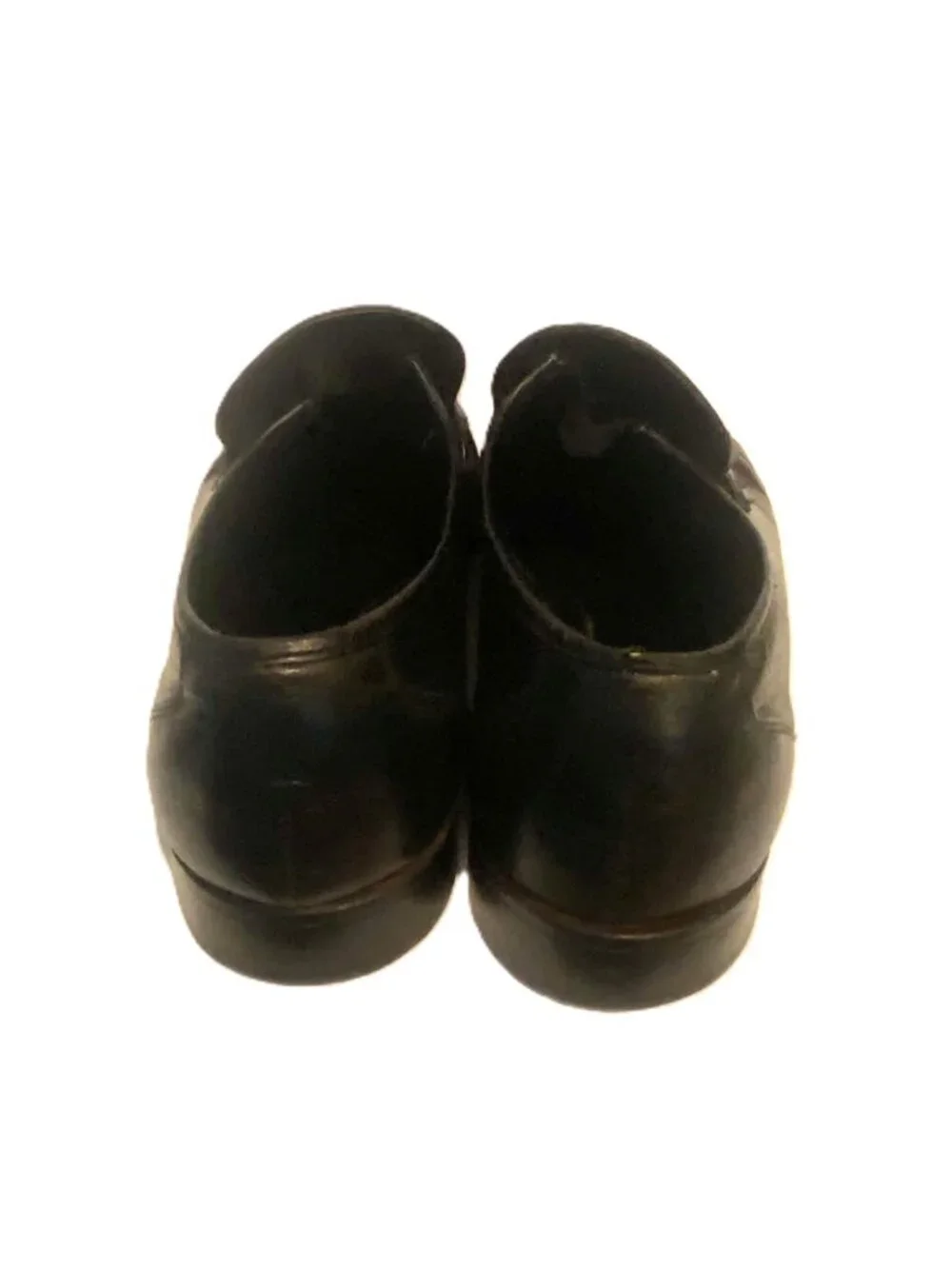 Vtg Florsheim Men's Black Leather Loafers Slip on Moc Toe Dress Shoes 10 E Wide